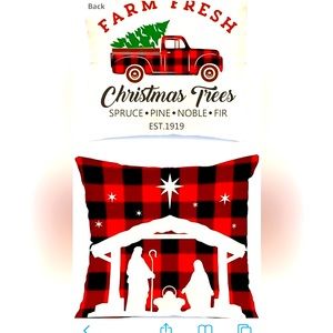 NWT | AENEY 4 Farmhouse Winter Christmas Pillow Covers 18x18 Set of 4
